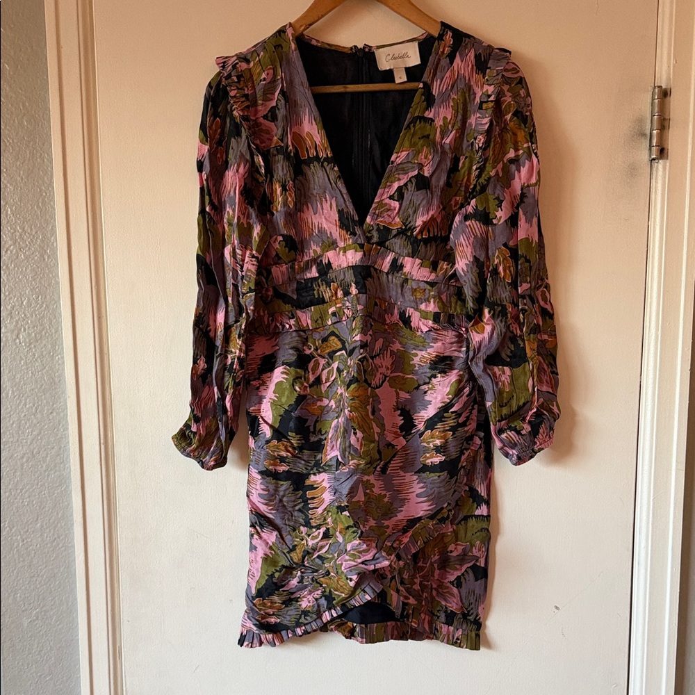 Cleobella Pink and Green Long Sleeve Dress